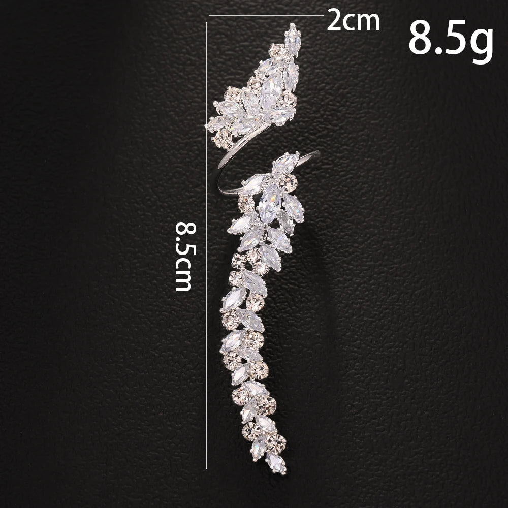 Stonefans Luxury Open Rings for Woman Engagement Elegant Rhinestone Rings Jewelry White Crystal Adjustable Party Prom Wedding