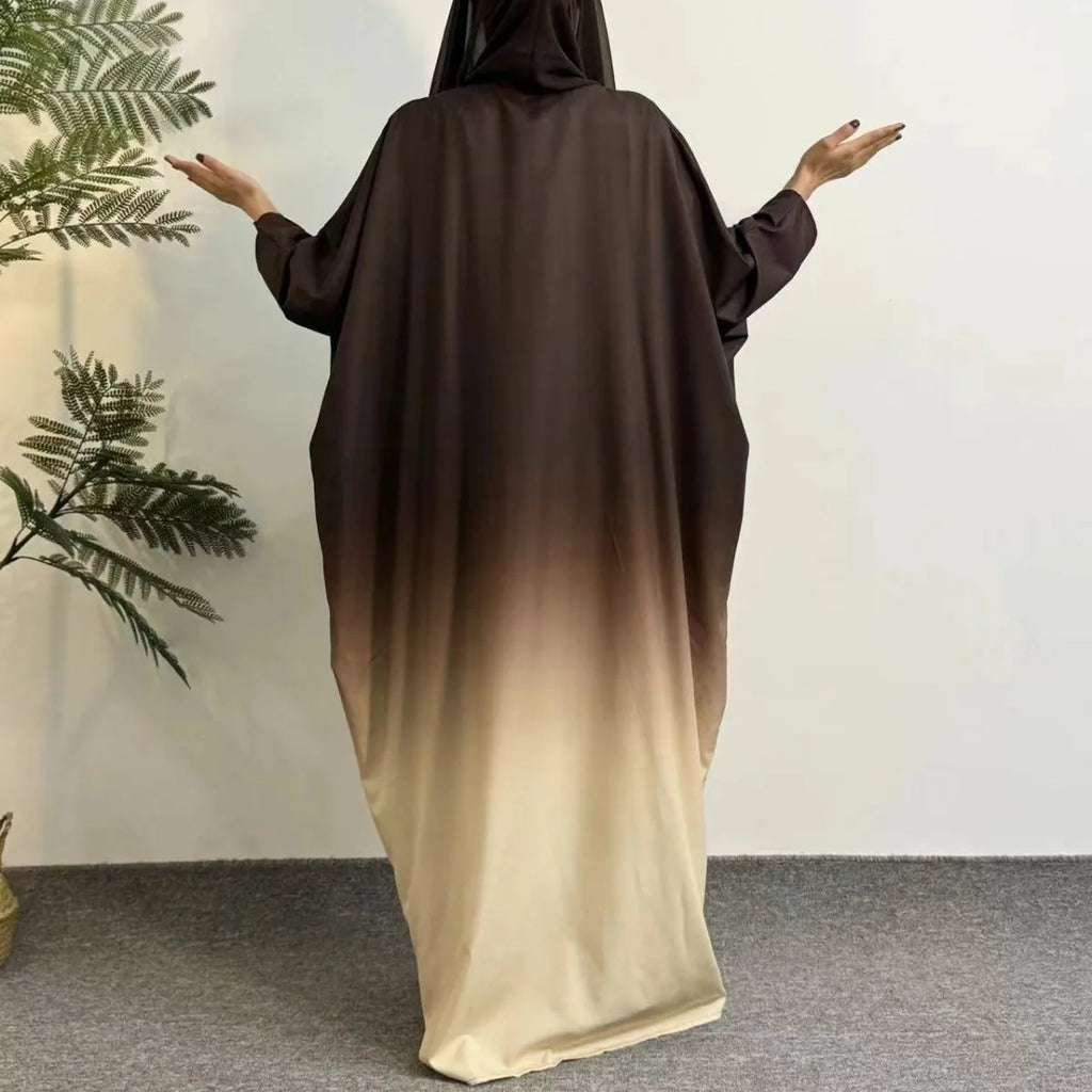 Two-Tone Abaya with Full Sleeves
