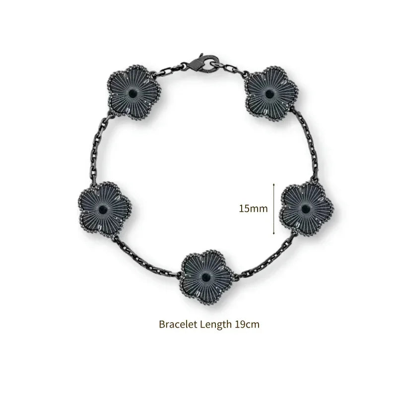 2025 New Hot Selling High Quality Natural Gemstone Four Leaf Flower/Five Leaf Flower Women Bracelet Luxury Jewelry