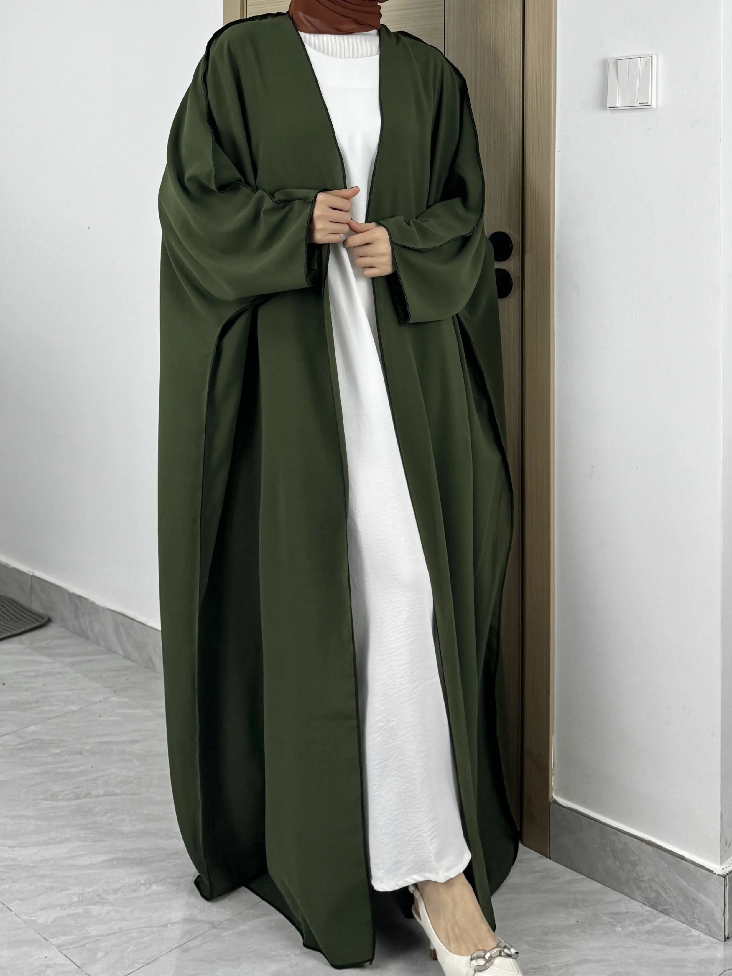 Solid Bisha Abaya - Soft Colors