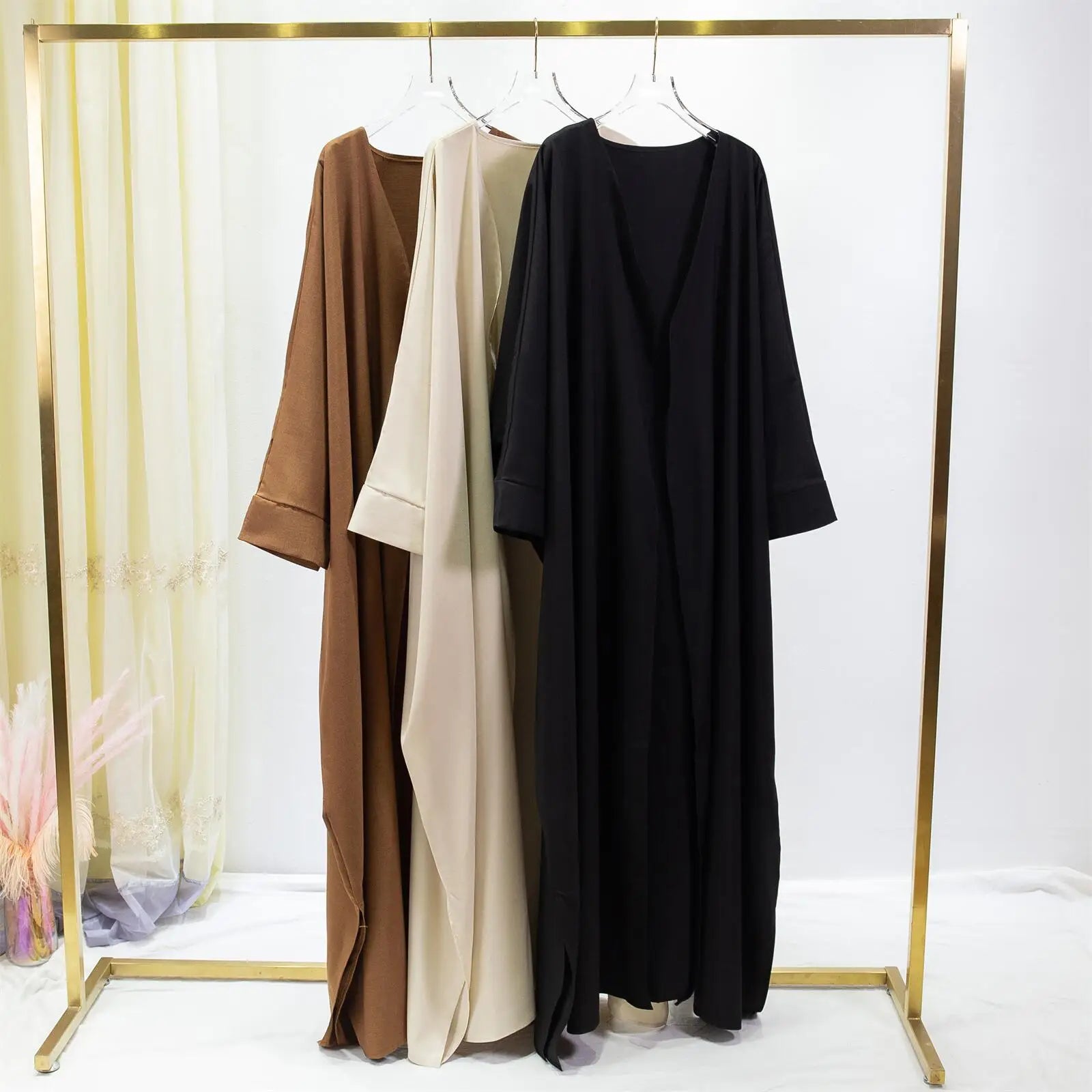 Solid Color Abaya with Full Sleeves