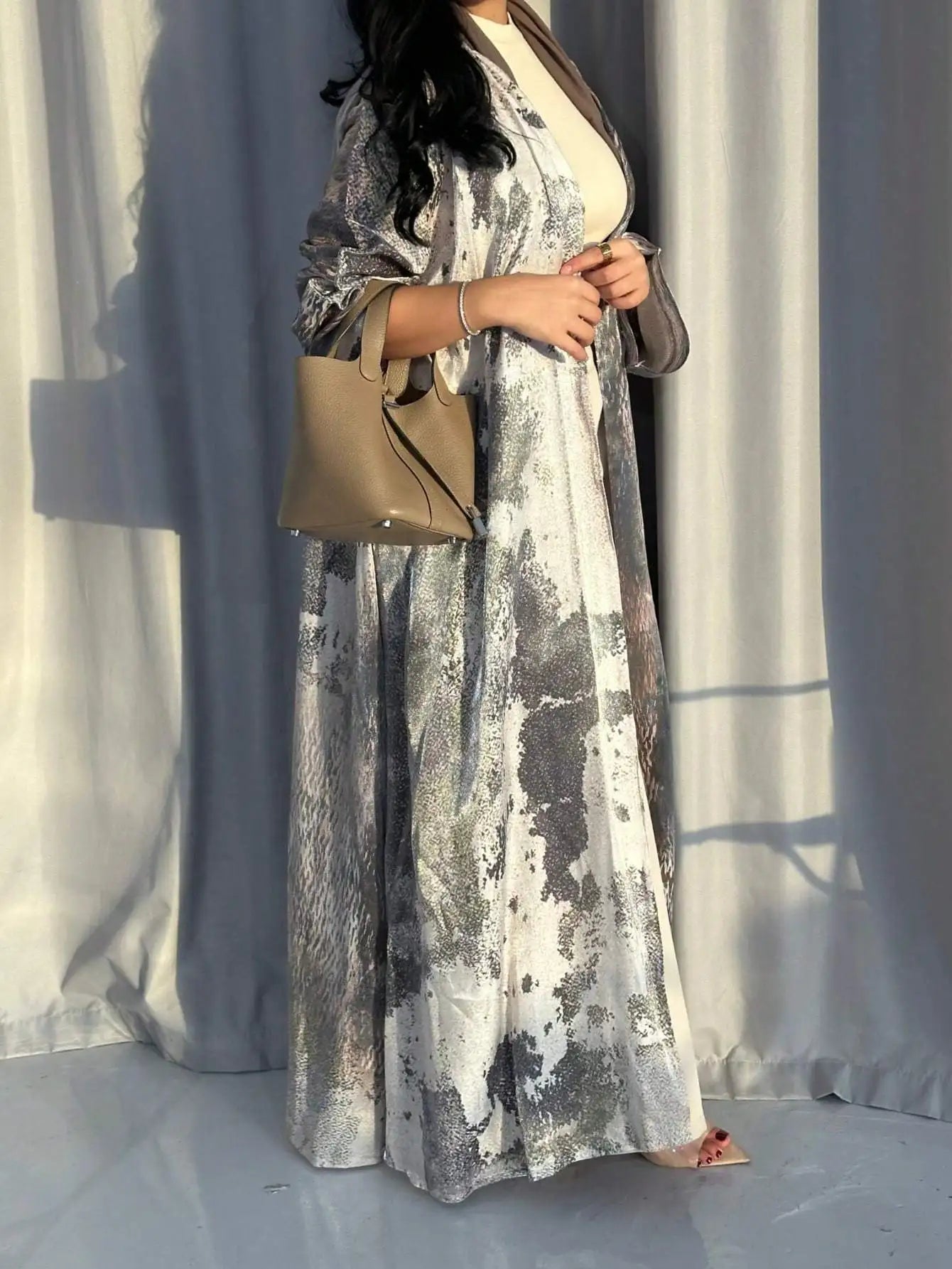 Tie Dye Abaya with Full Sleeves