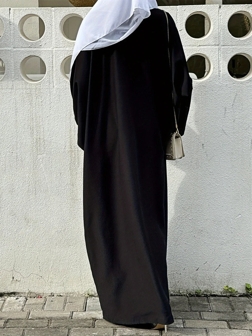 Embroidered Kaftan Abaya with Hijab - Full Sleeves