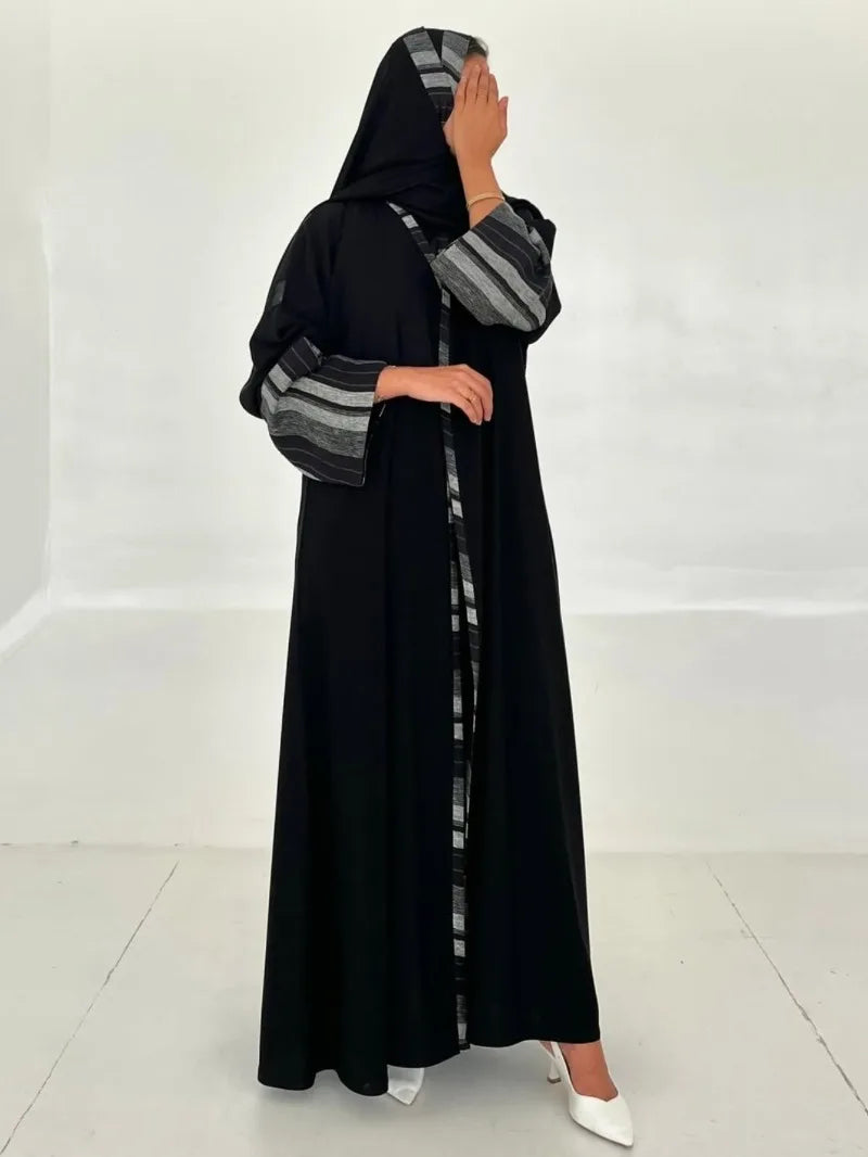 Black Abaya with Hijab - Wide Sleeve Set