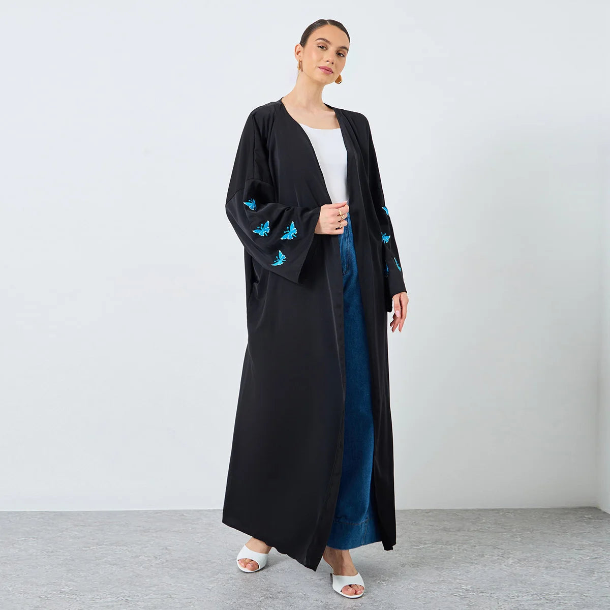 Embroidered Abaya with Full Sleeves