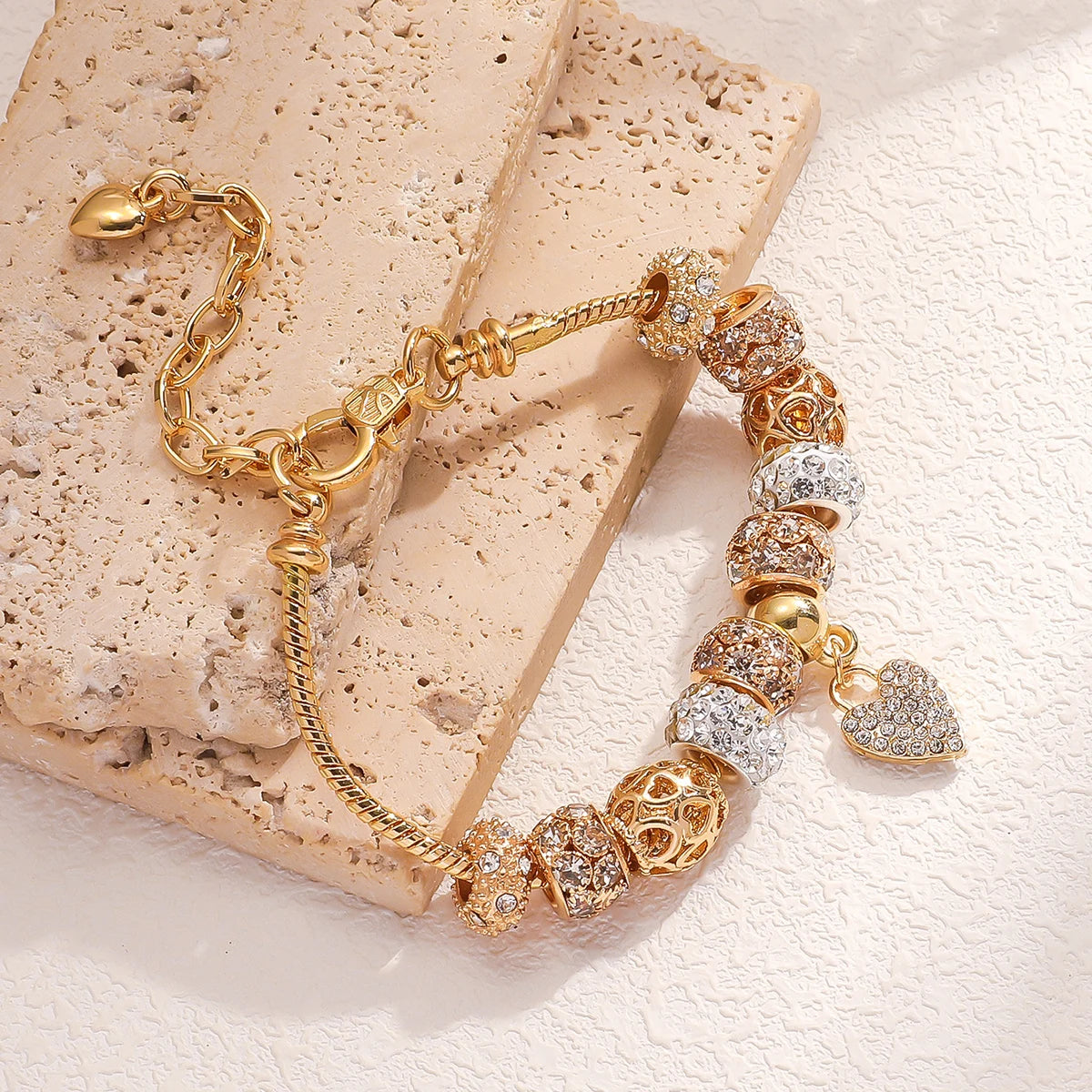 1PC Women's Fashion Pan Family DIY Multi Element Love Beaded Bracelet Date Travel Banquet Party Holiday Dressing Gift