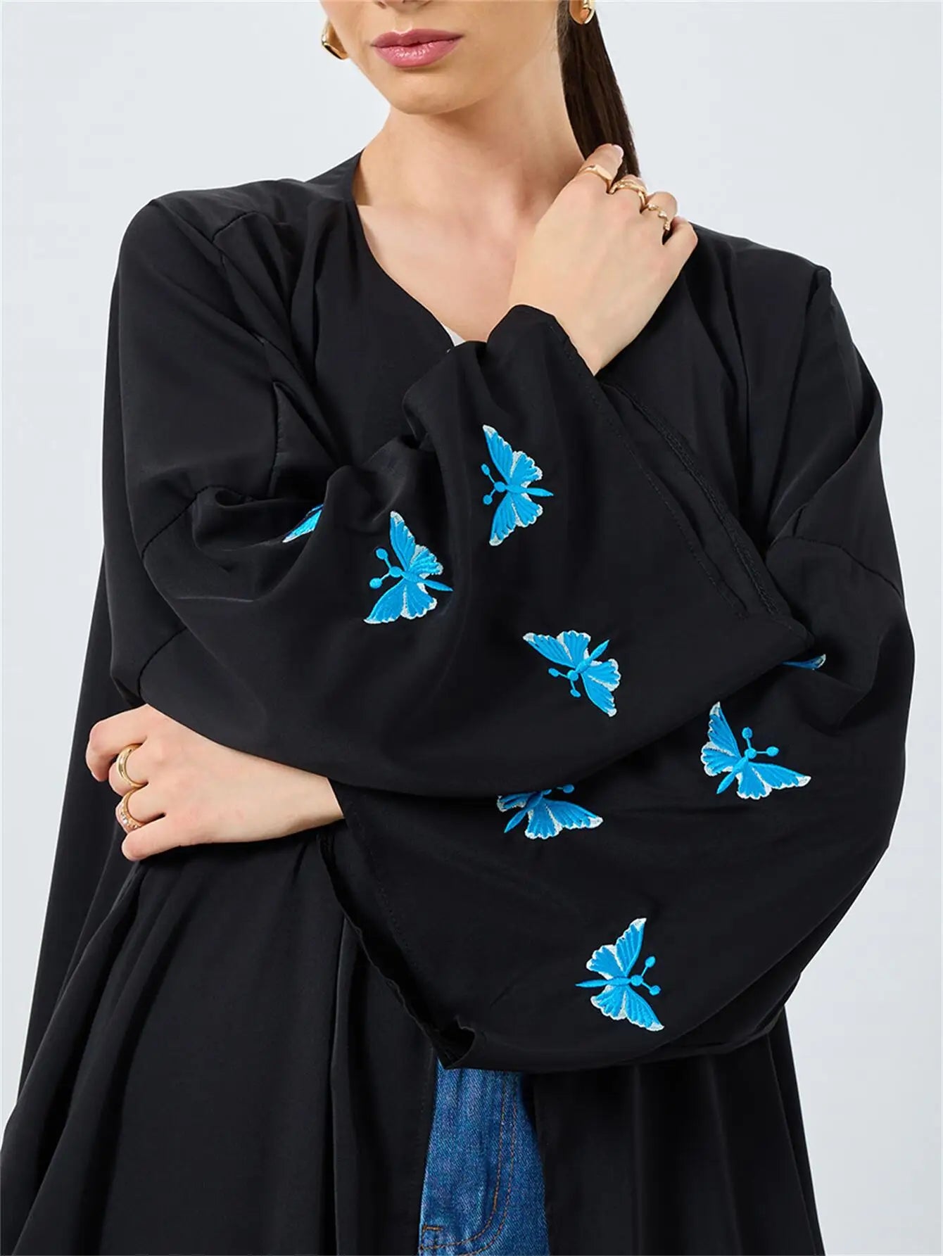 Embroidered Abaya with Full Sleeves