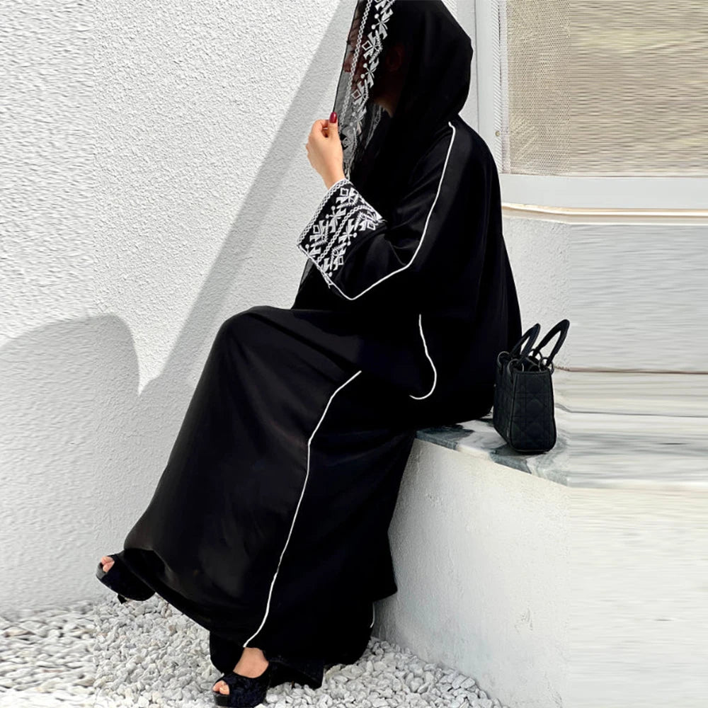 Embroidered Abaya Hijab Dress - Moroccan Caftan
