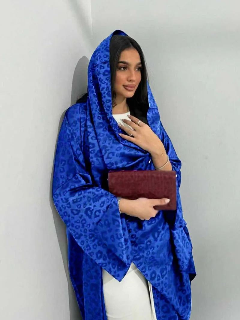 Casual Printed Abaya Set with Hijab