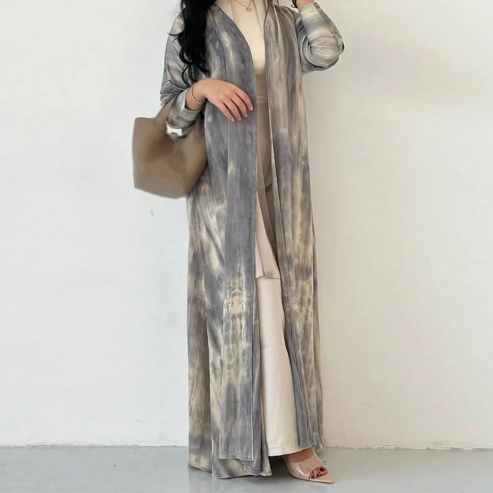 Tie Dye Abaya with Full Sleeves