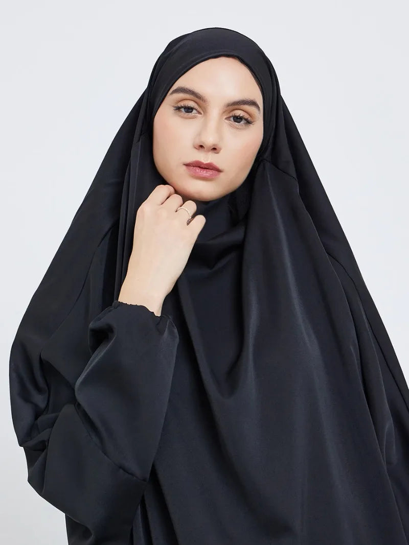 Hooded Abaya with Hijab - Full Sleeves