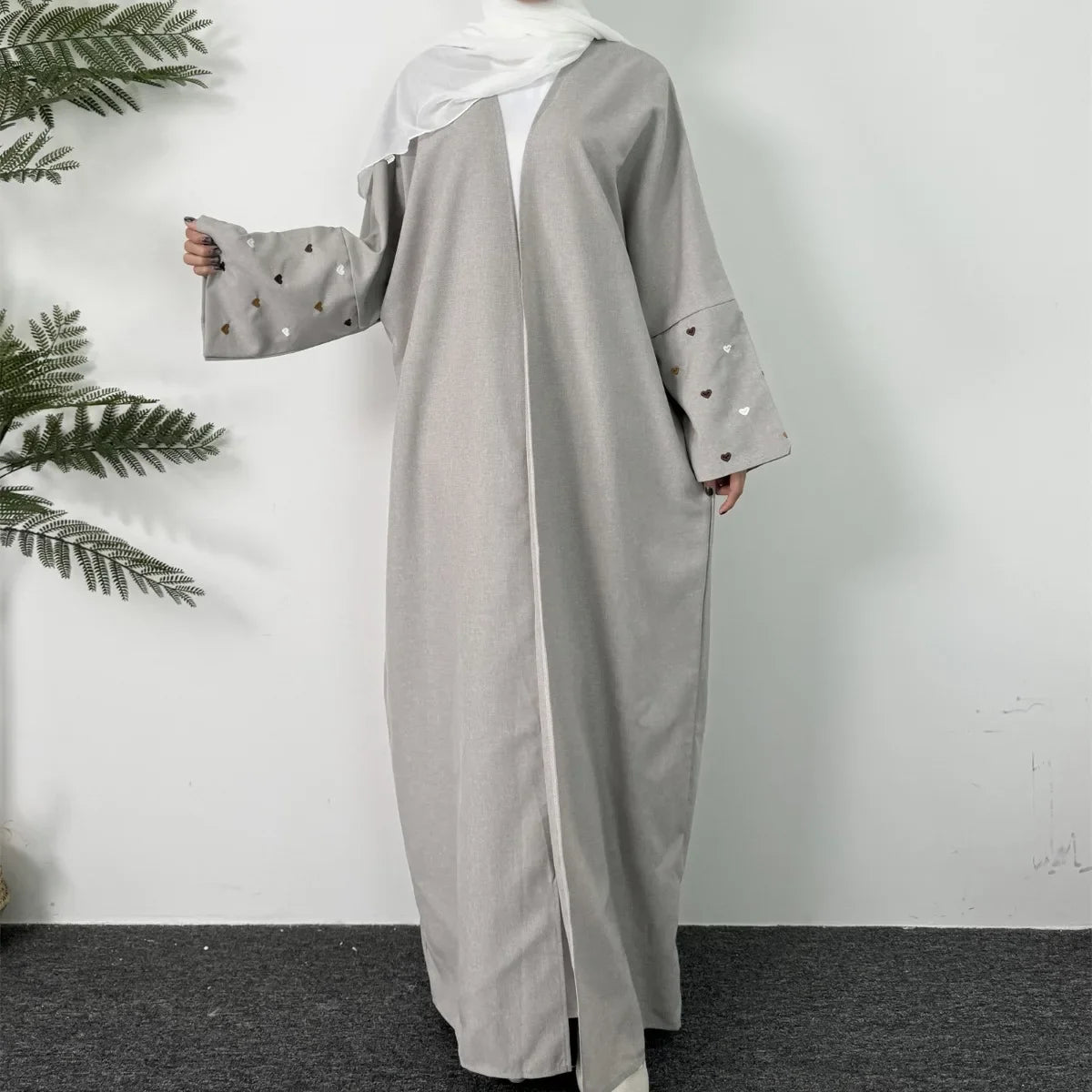 Embroidered Kaftan Abaya with Full Sleeves