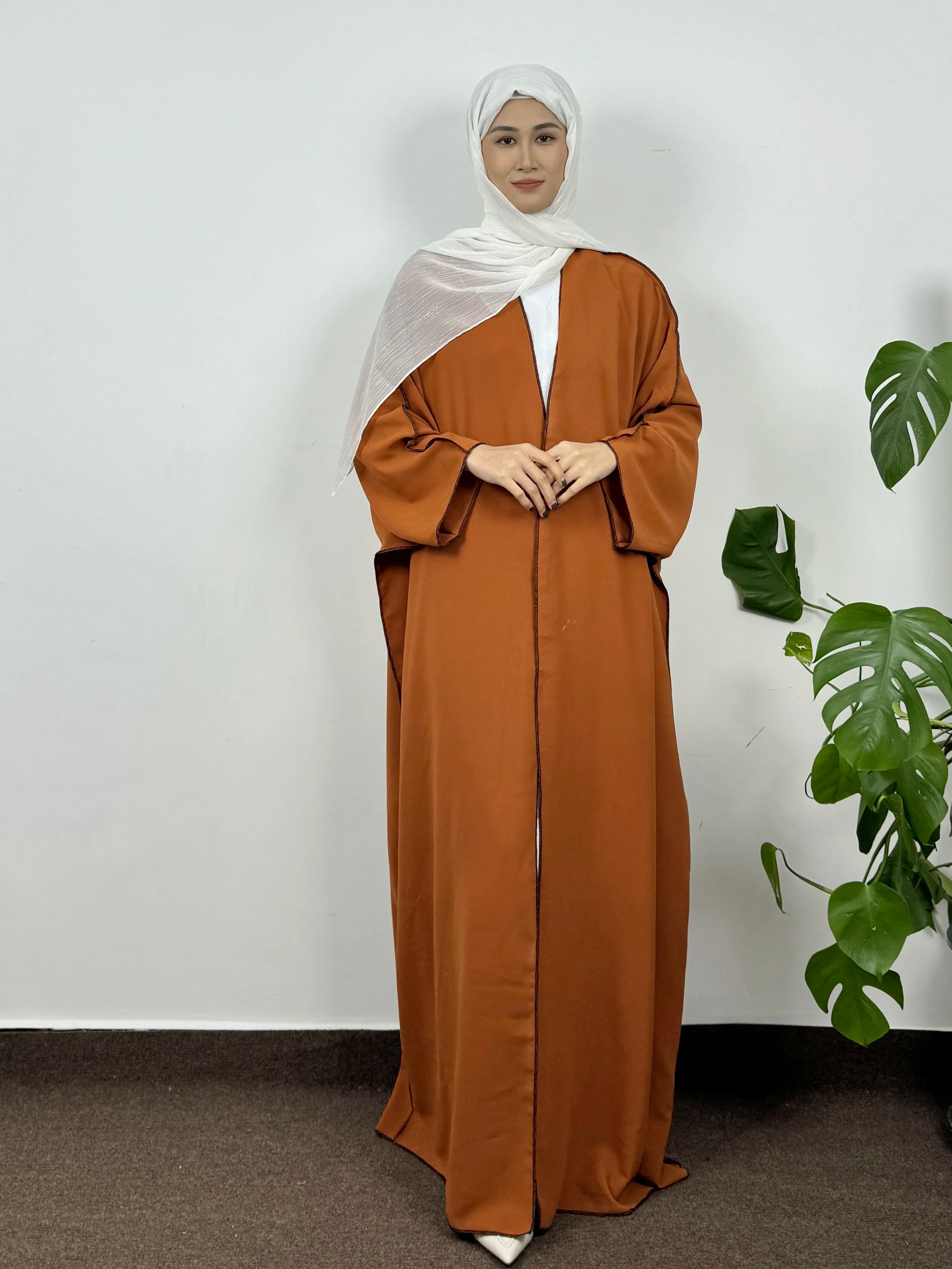 Solid Bisha Abaya - Soft Colors