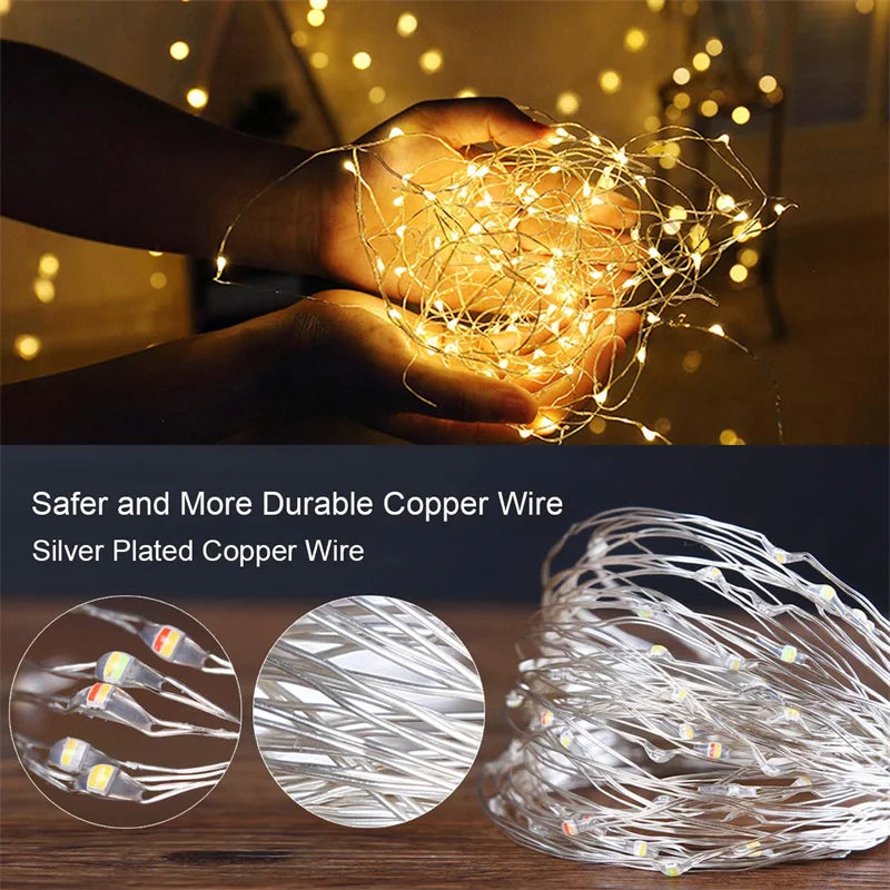 USB Led Fairy Lights Copper Wire String LED