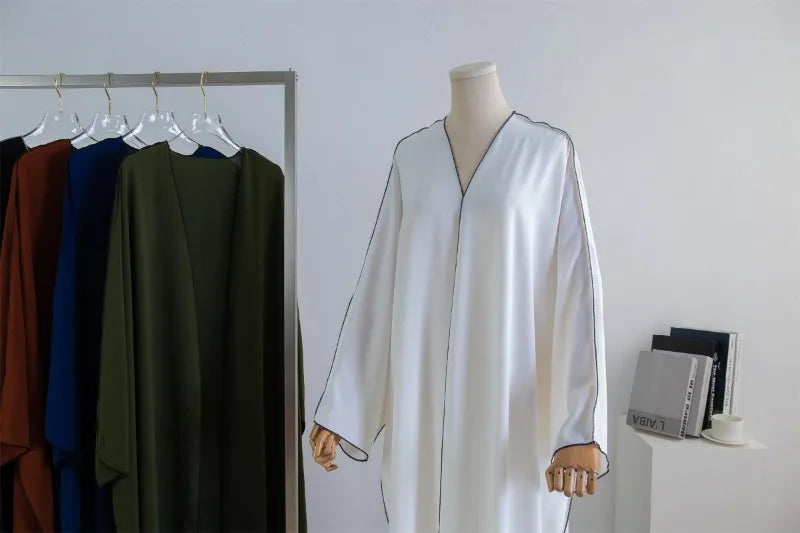 Abaya with Embroidered Sleeves