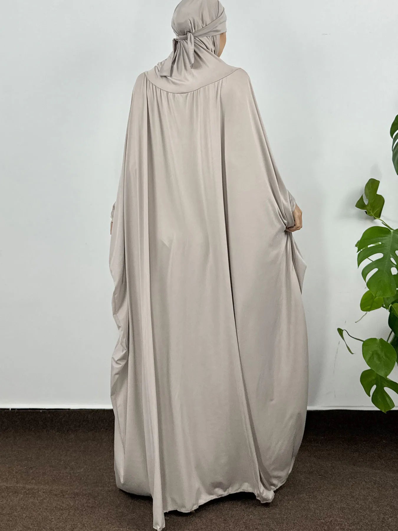 Plain Abaya with Hood - One Piece