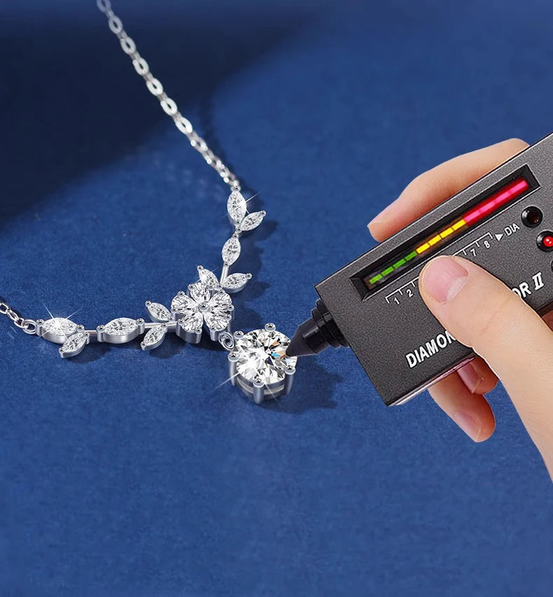 Halaile D Color Moissanite S925 Sterling Silver Cassia Twig Necklace Trendy Neck Chain Fine Jewelry Women Wedding Gift