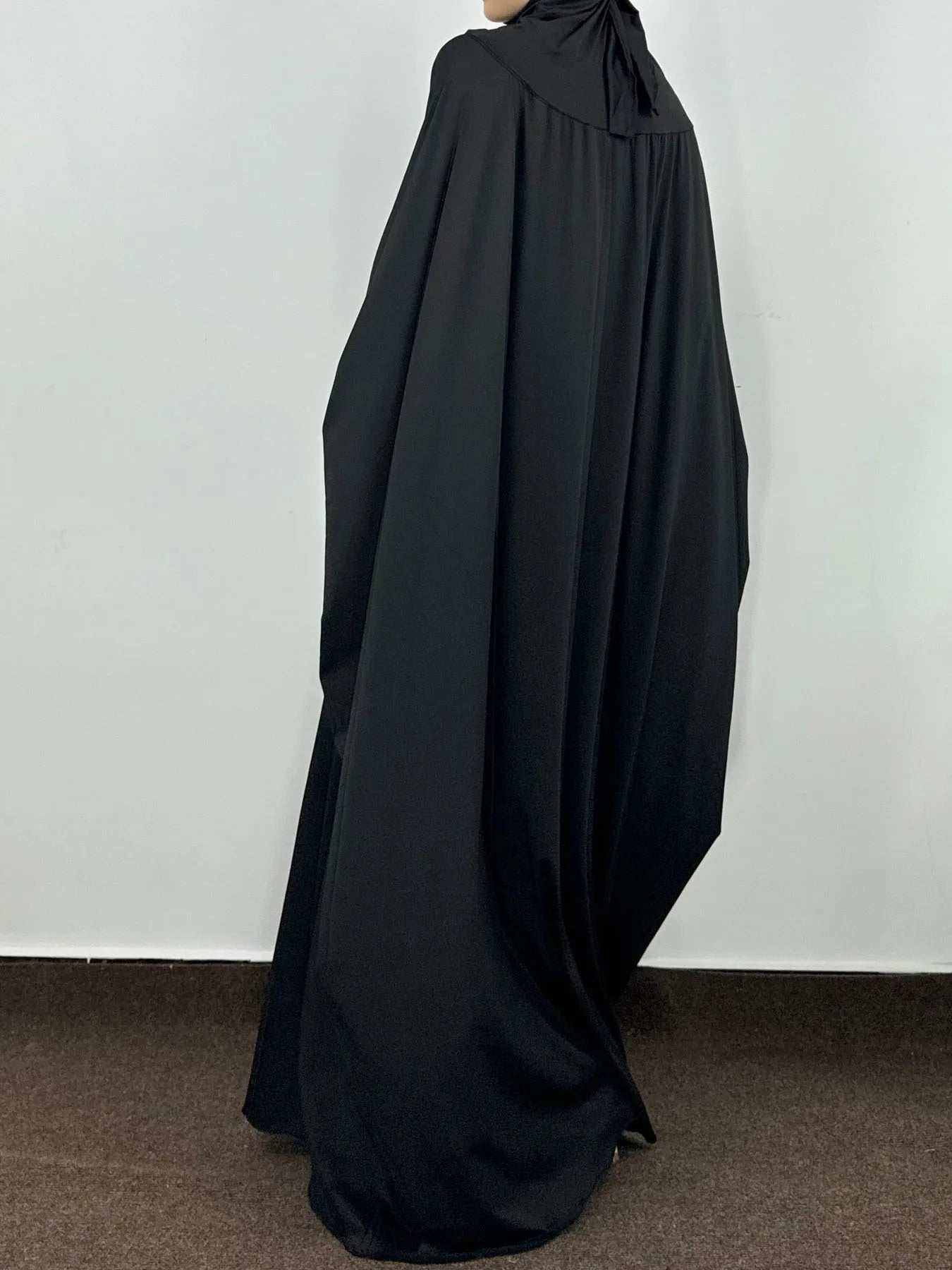Plain Abaya with Hood - One Piece