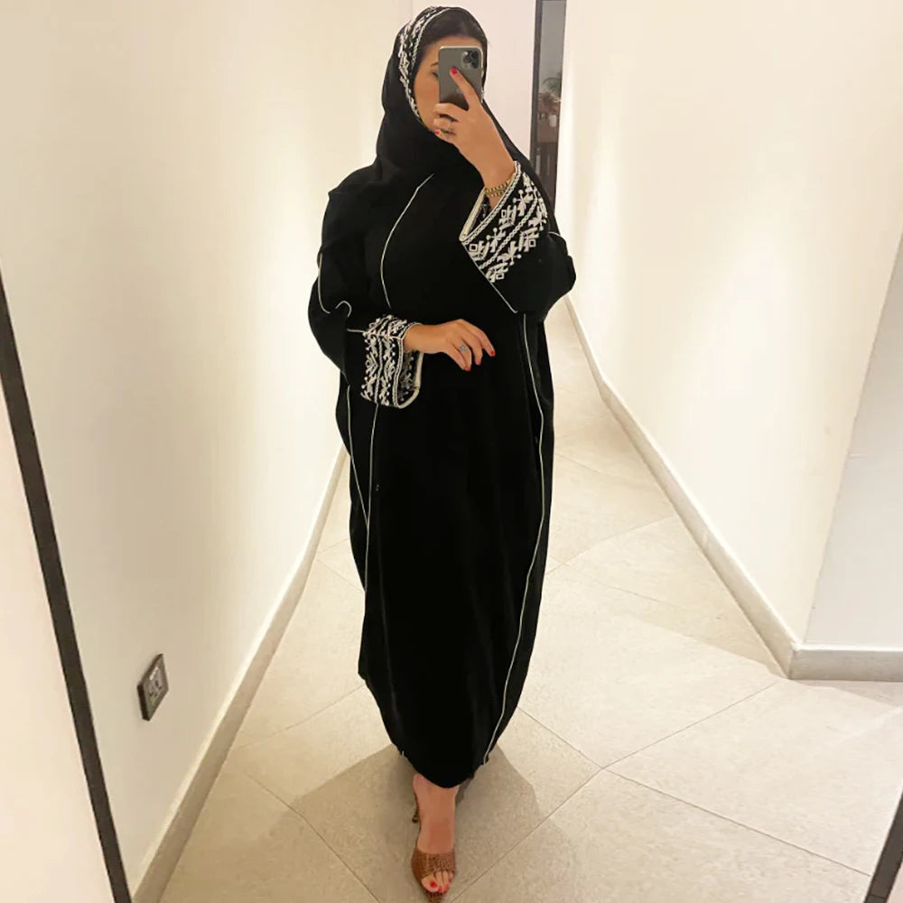 Embroidered Abaya Hijab Dress - Moroccan Caftan