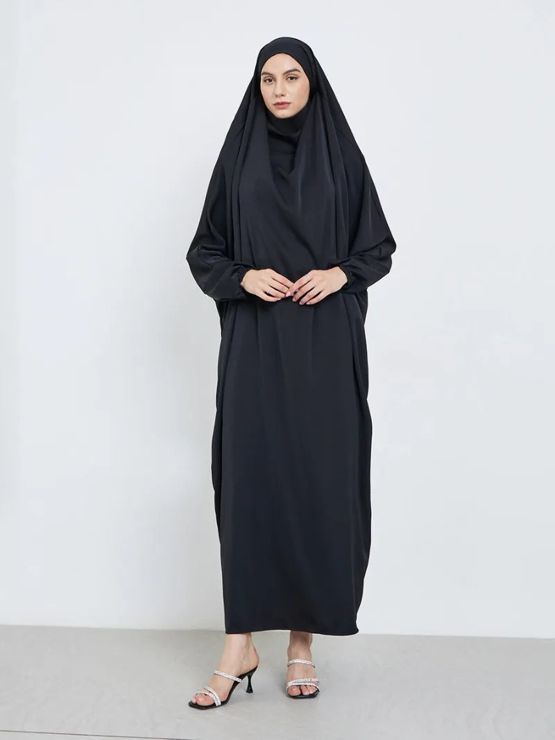 Hooded Abaya with Hijab - Full Sleeves
