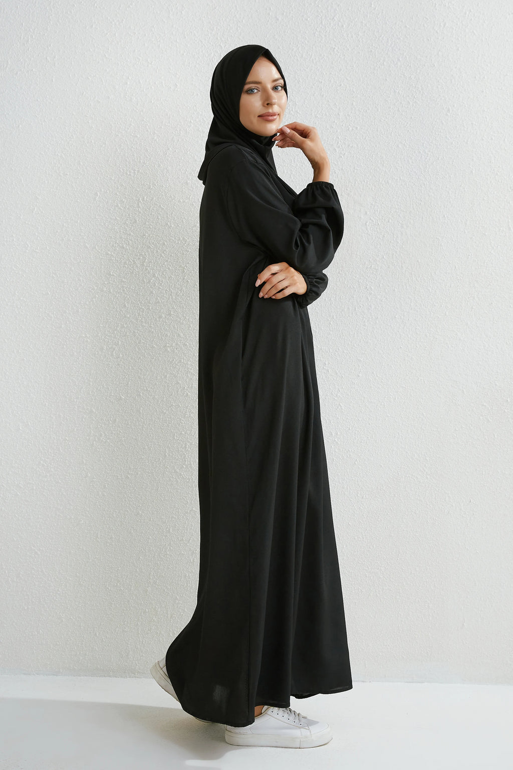 Black Loose Abaya Plain or Floral Print