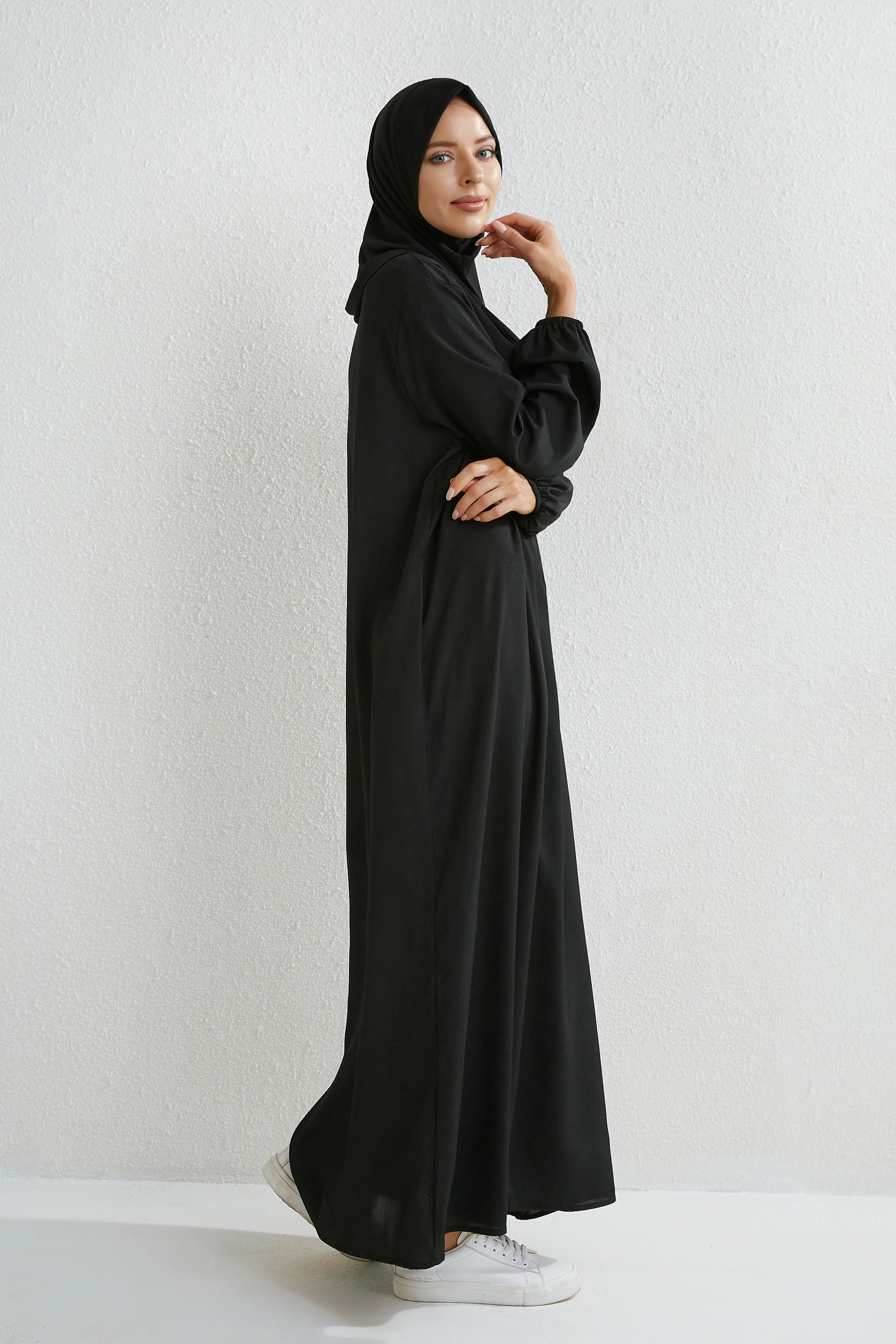 Black Loose Abaya Plain or Floral Print