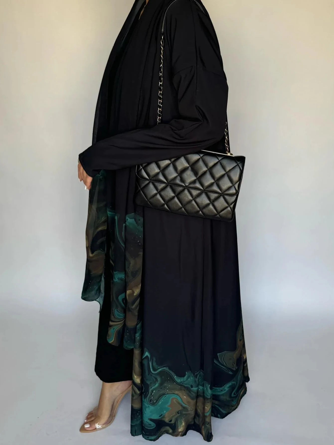 Printed Abaya with Full Sleeves
