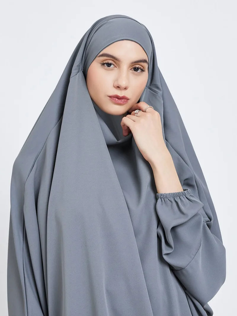 Hooded Abaya with Hijab - Full Sleeves