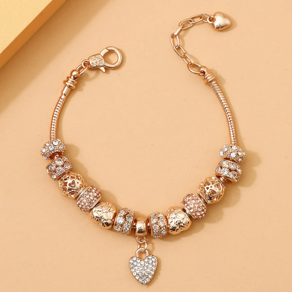 1PC Women's Fashion Pan Family DIY Multi Element Love Beaded Bracelet Date Travel Banquet Party Holiday Dressing Gift