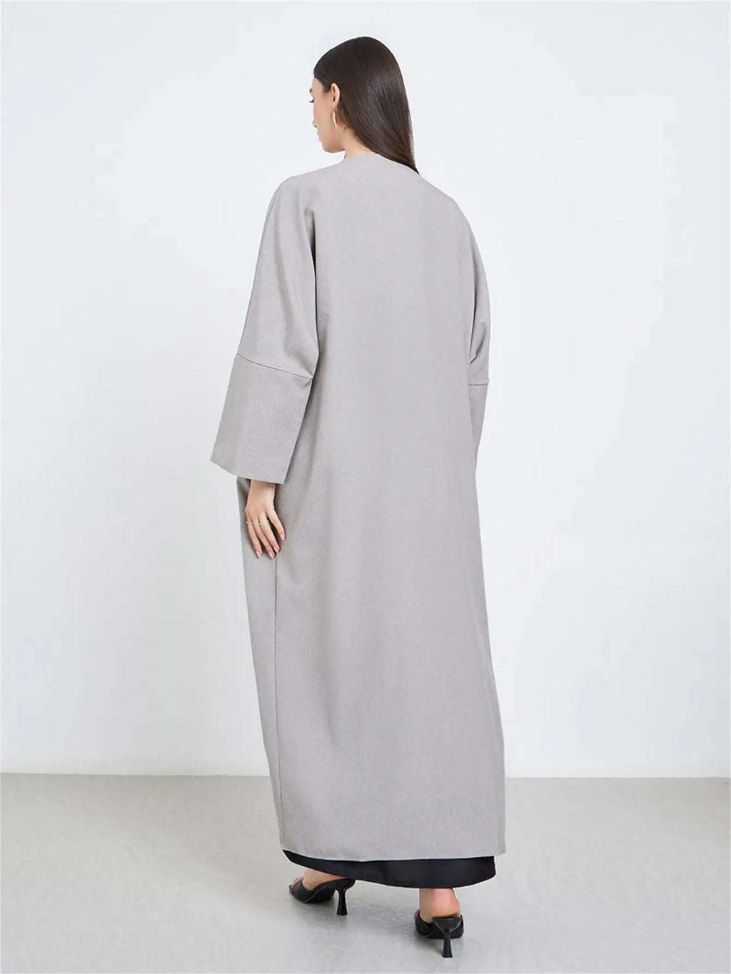 Solid Color Kaftan Abaya with Full Sleeves
