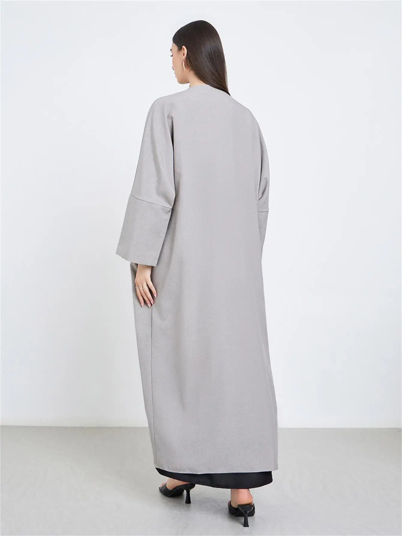 Solid Color Kaftan Abaya with Full Sleeves