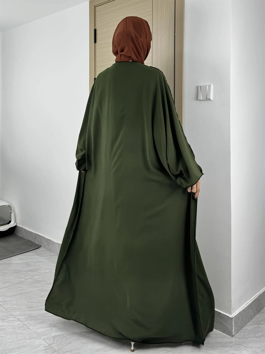 Solid Bisha Abaya - Soft Colors