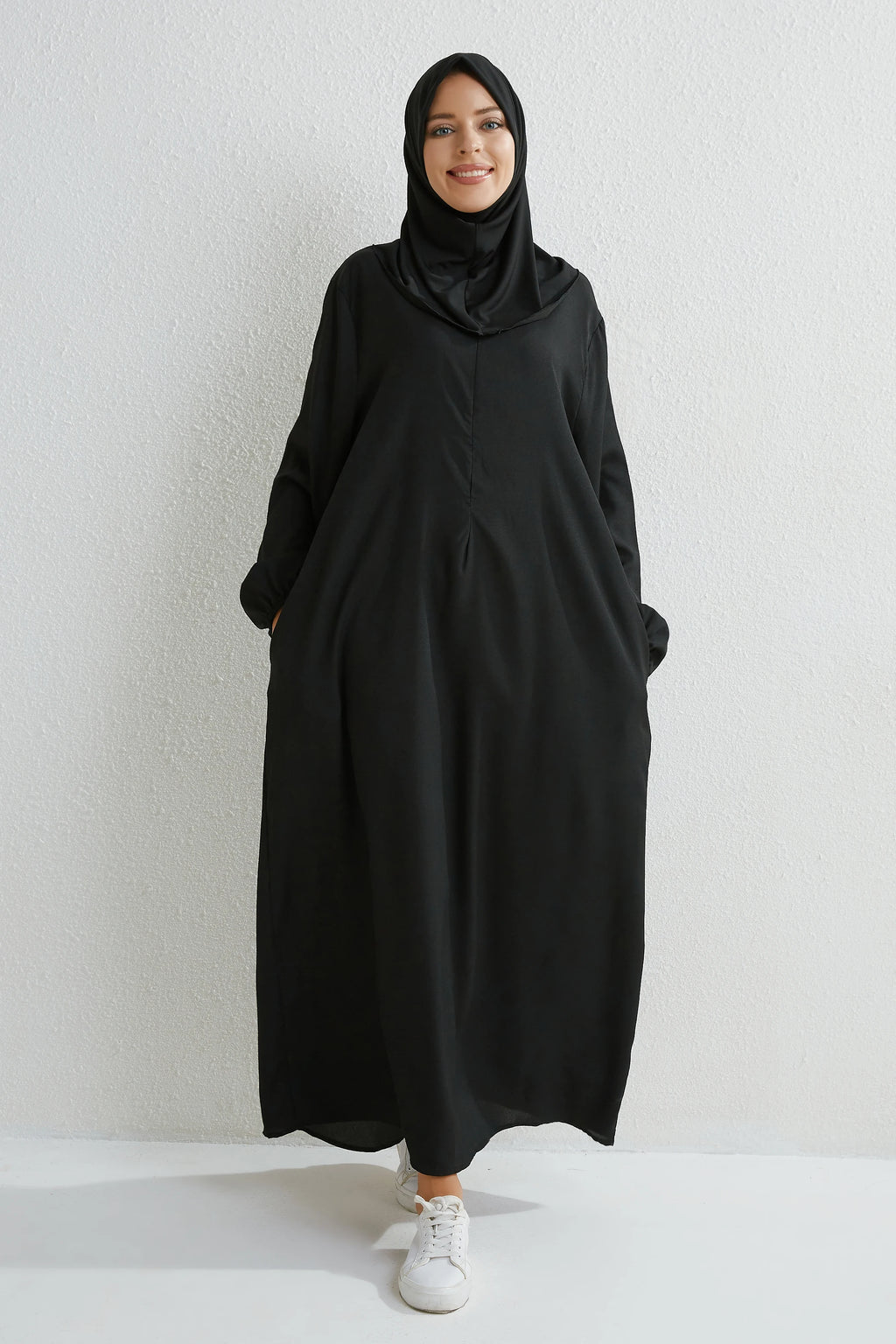 Black Loose Abaya Plain or Floral Print