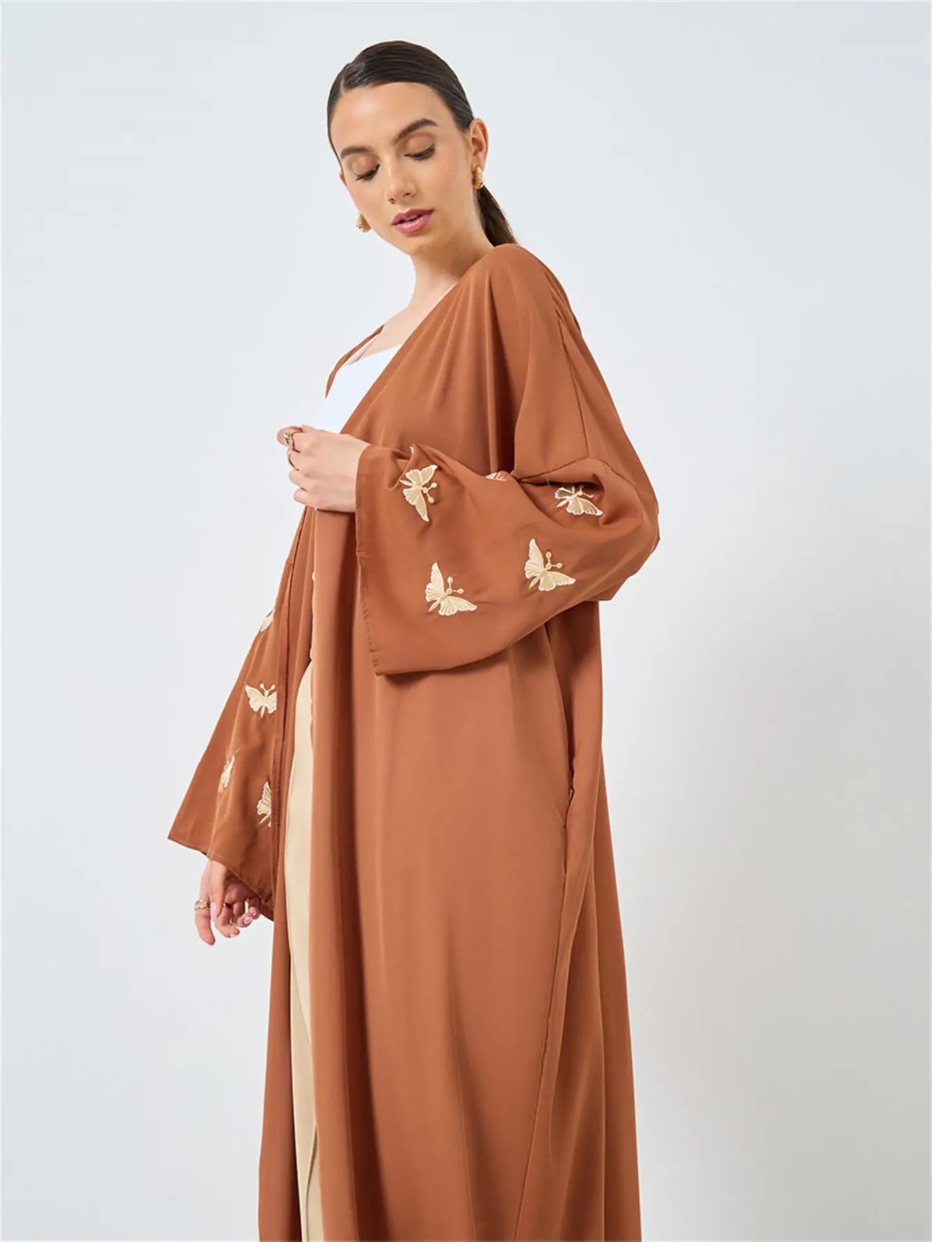 Embroidered Abaya with Full Sleeves