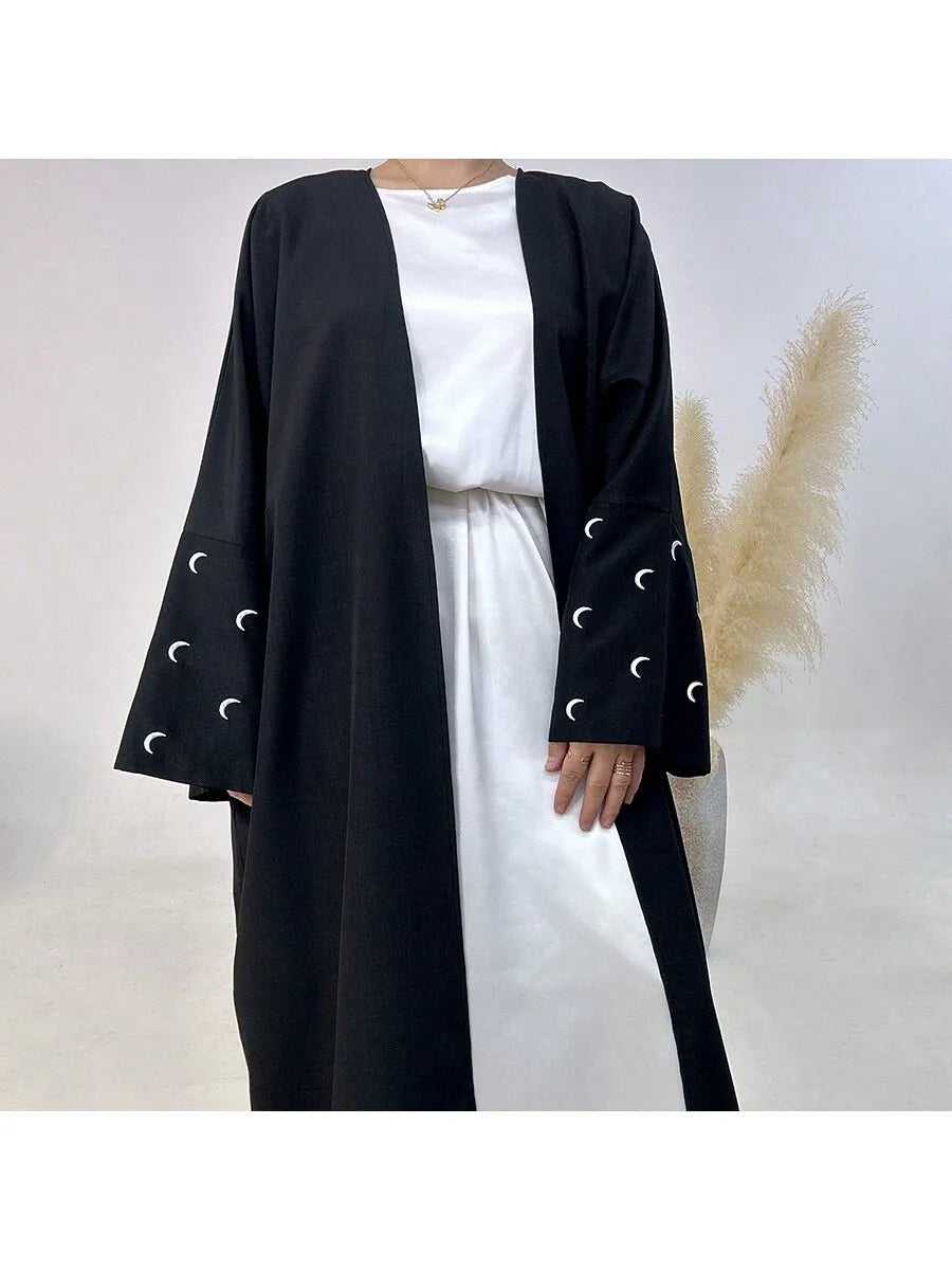 Elegant Moon Embroidery Abaya Cape with Beautiful Colors