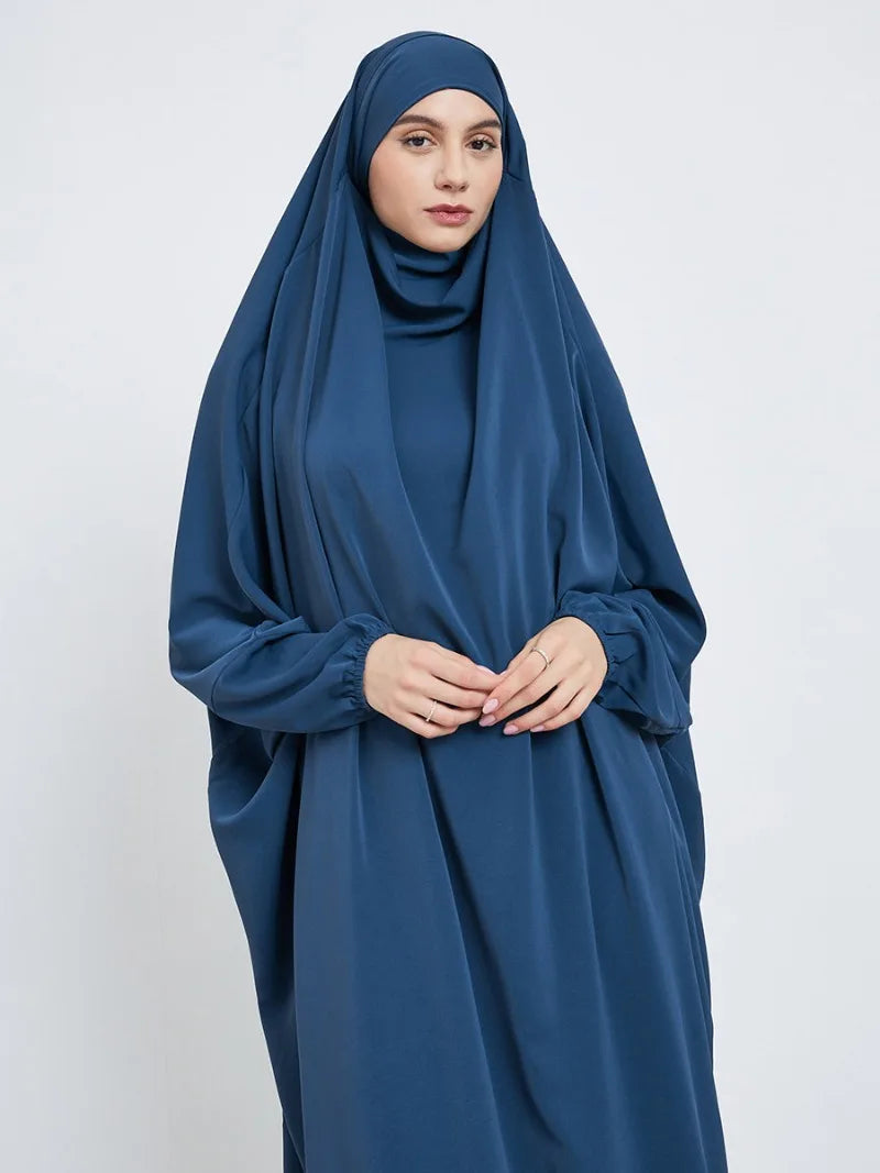 Hooded Abaya with Hijab - Full Sleeves