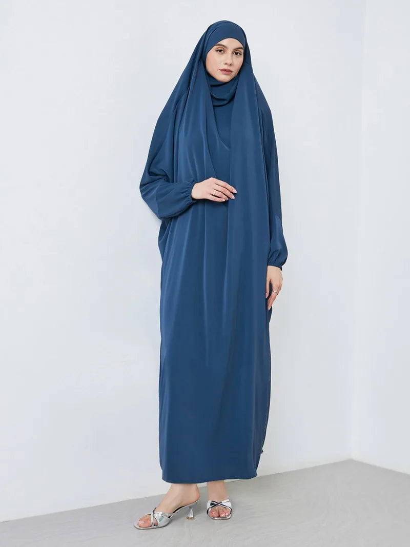 Hooded Abaya with Hijab - Full Sleeves