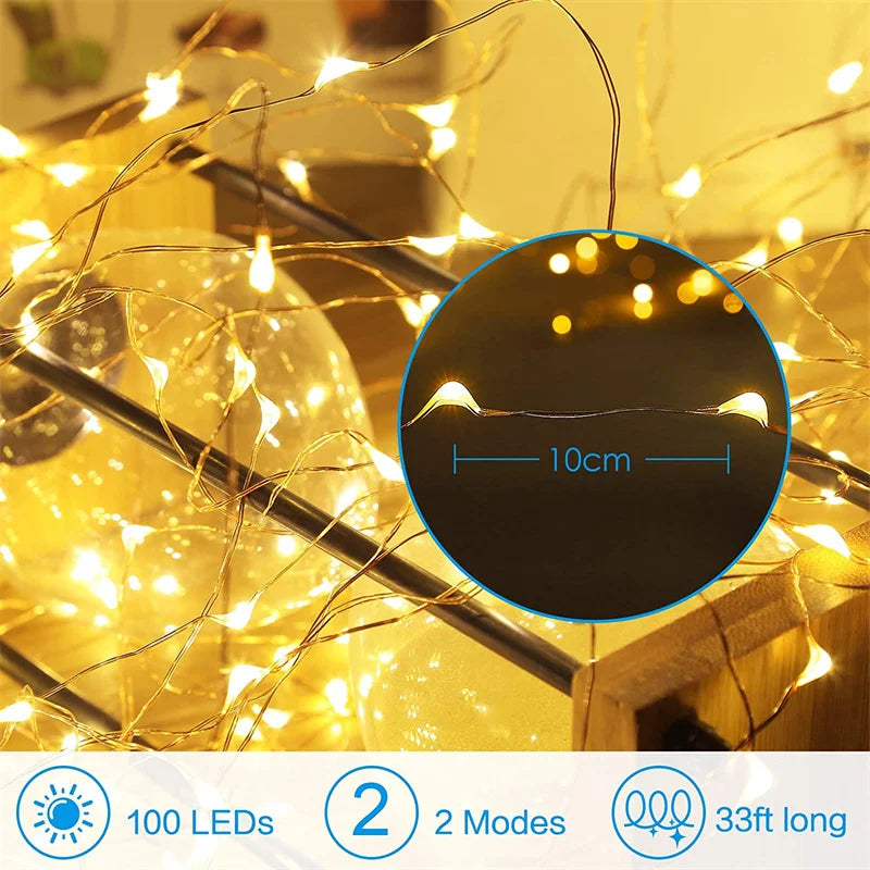 USB Led Fairy Lights Copper Wire String LED