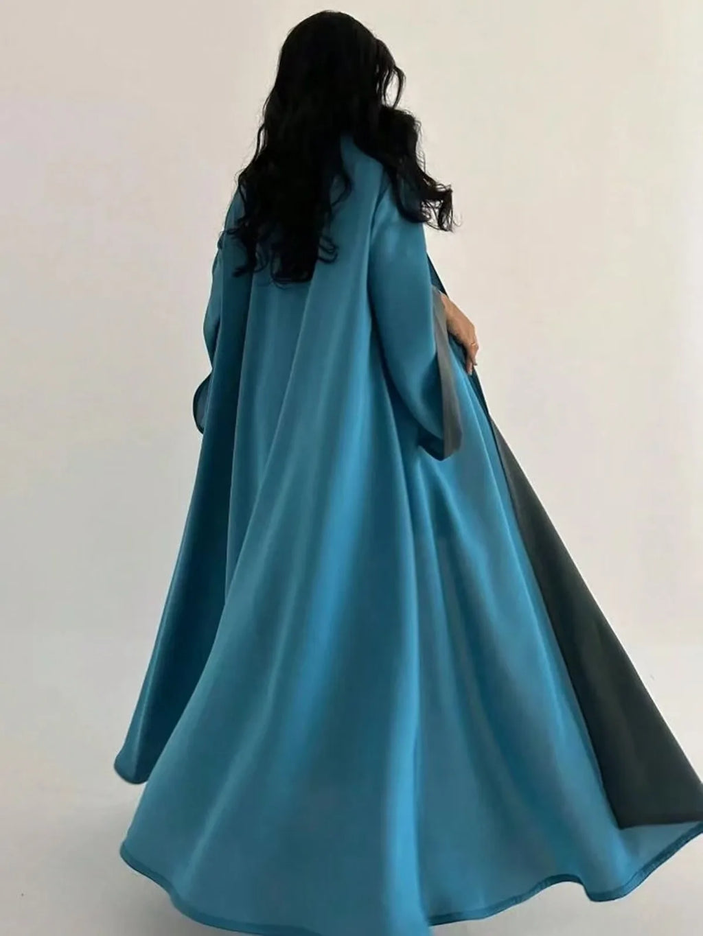 Reversible Loose Abaya with Full Sleeves - Two-Tone Design