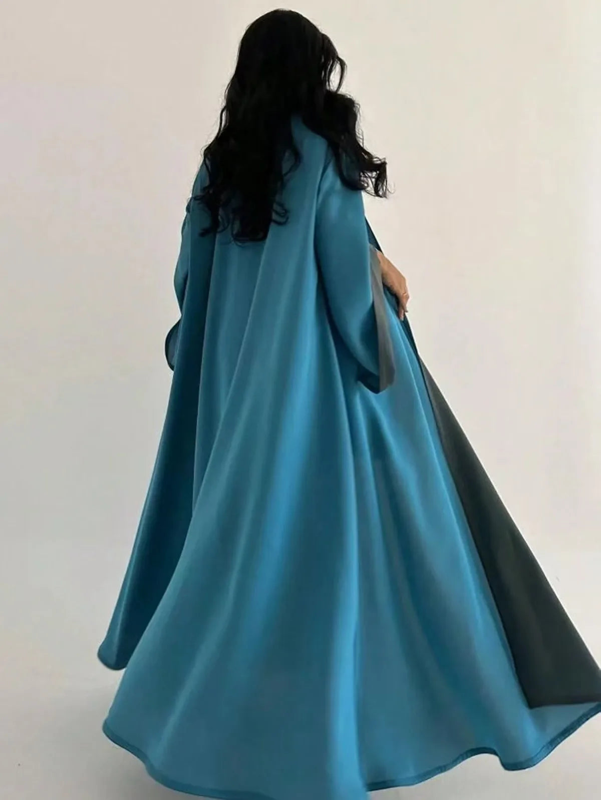 Reversible Loose Abaya with Full Sleeves - Two-Tone Design