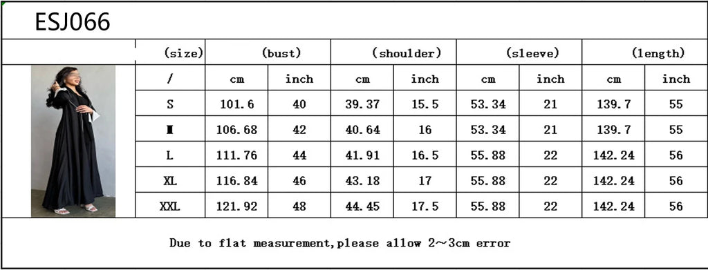 Button Split Sleeve Kimono Abaya - Dubai Style