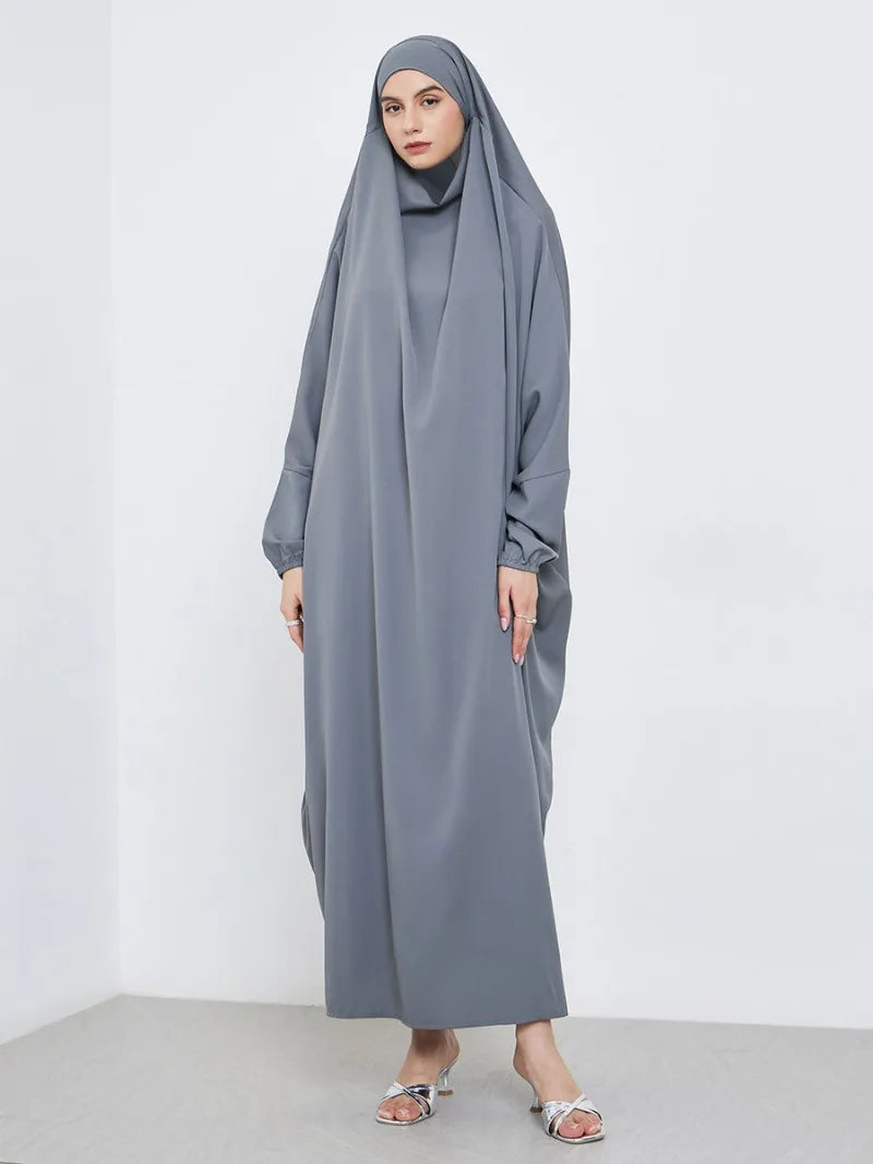 Hooded Abaya with Hijab - Full Sleeves