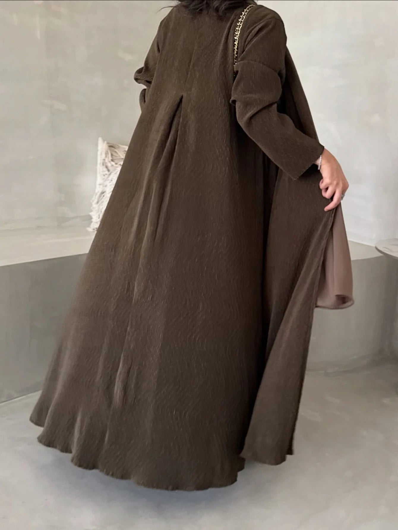 Full Sleeve Abaya with Hijab - Open Front Jilbab Set