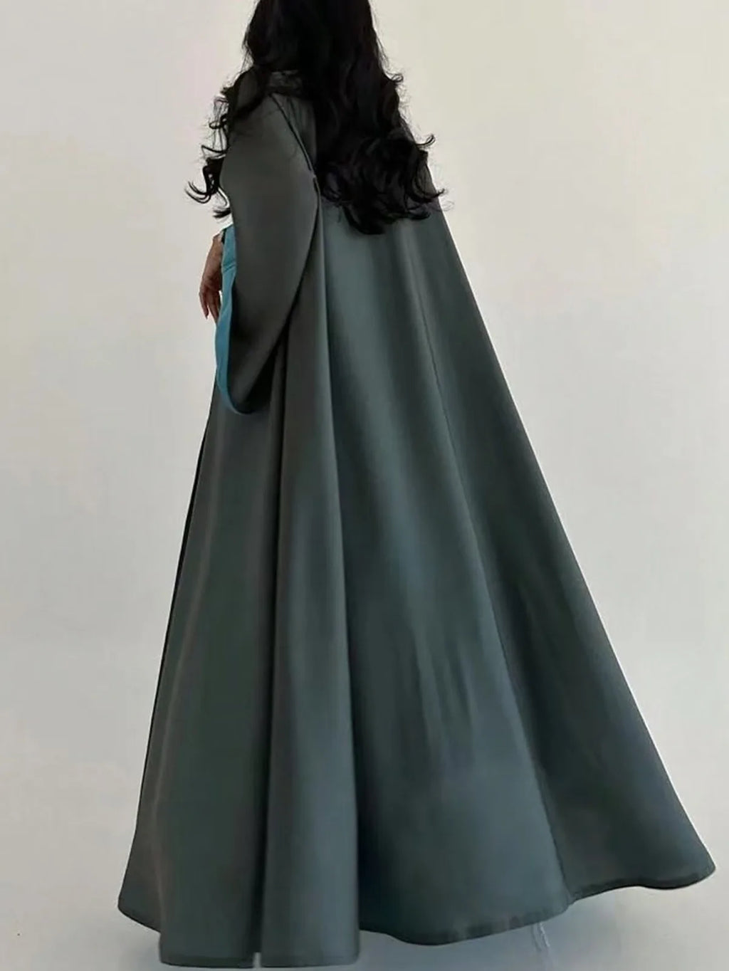 Reversible Loose Abaya with Full Sleeves - Two-Tone Design