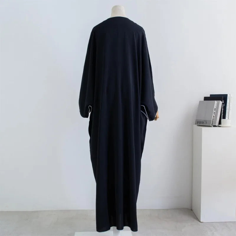 Abaya with Embroidered Sleeves