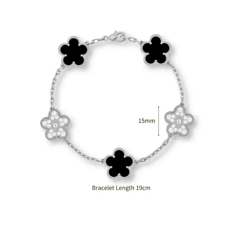 2025 New Hot Selling High Quality Natural Gemstone Four Leaf Flower/Five Leaf Flower Women Bracelet Luxury Jewelry