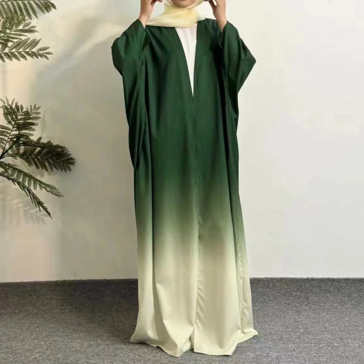 Two-Tone Abaya with Full Sleeves