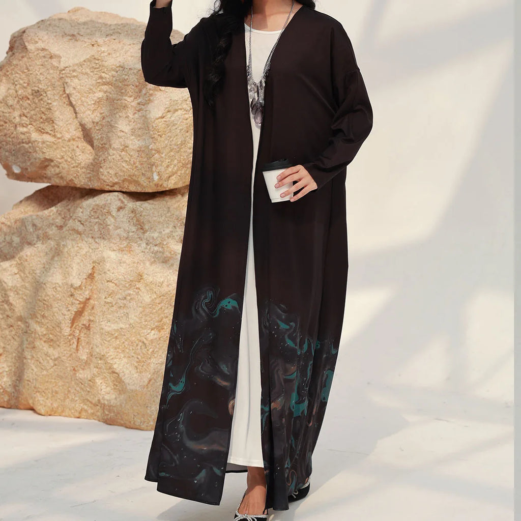 Printed Abaya with Full Sleeves