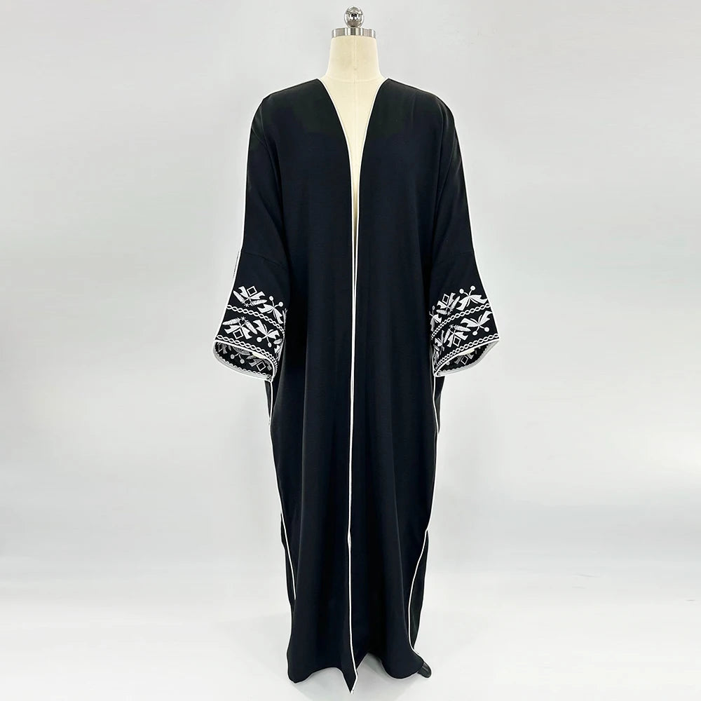 Embroidered Abaya Hijab Dress - Moroccan Caftan