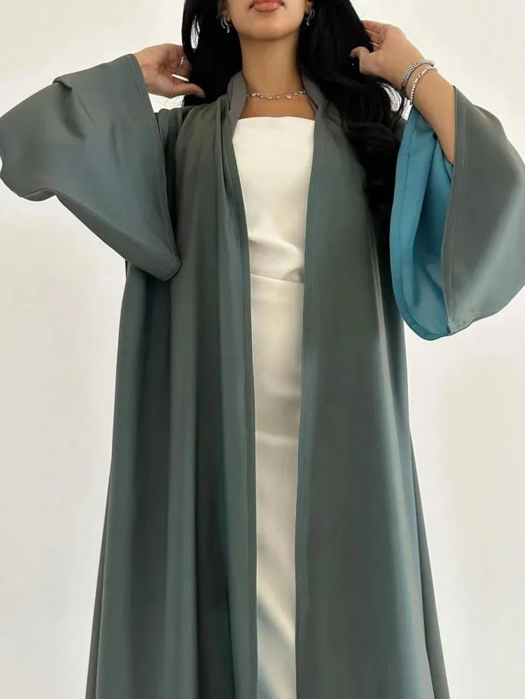 Reversible Loose Abaya with Full Sleeves - Two-Tone Design